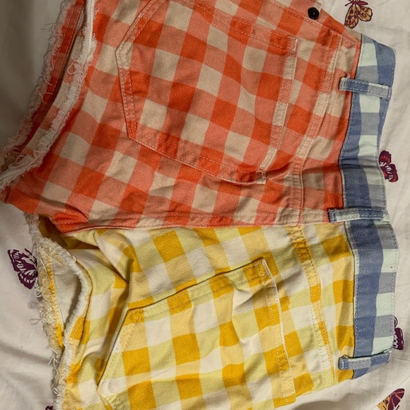 Farm Rio Gingham Colorblock Shorts - Picture 3 of 4